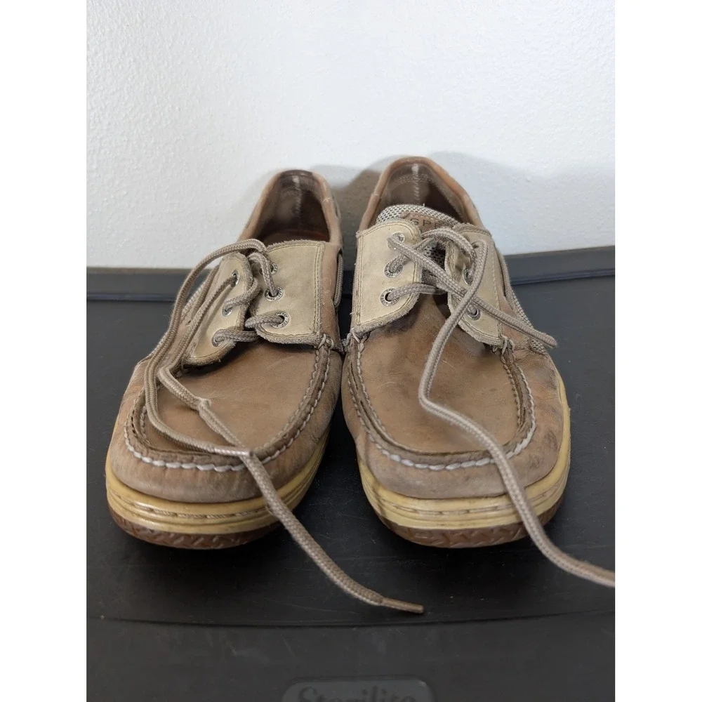 Sperry Top-Sider Billfish Men's 13M Tan Leather Mesh Boat Shoes 0199023